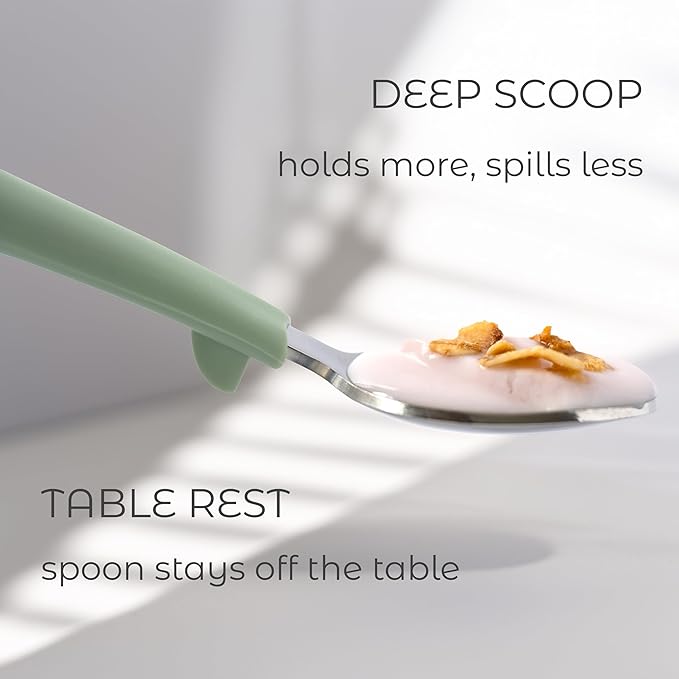 ASOMIC Premium 316 Stainless Steel Cutlery Set with Food-Grade Silicone Handles for Toddlers & Kids, 6-Piece Utensils Set with Safe Spoons & Forks, Durable & Dishwasher Safe (Pink/Lavender/Ivory)