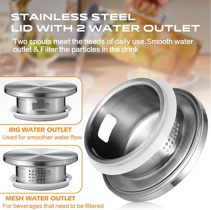 2 Liters/68oz 2 Pack Square Glass Pitcher with Lid and Handle for Fridge Door, Aofmee Borosilicate Glass Heat Resistant Dishwasher Safe Iced Tea Jar, Carafe with Scale Line for Hot/Cold Beverage