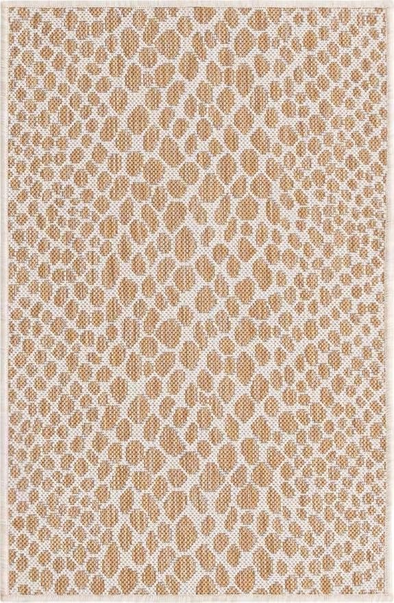 Unique Loom Outdoor Collection Area Rug - Cape Town (2' 2' x 3' 1' Rectangle, Dark Beige/ Ivory)