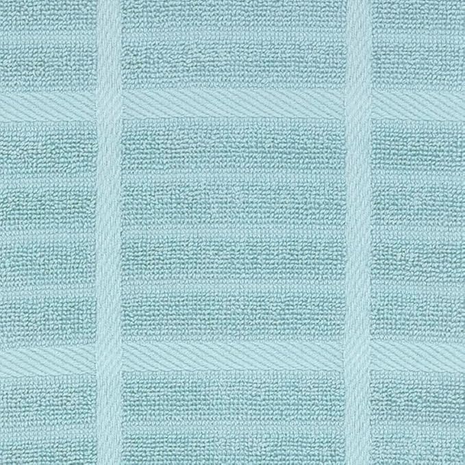 All-Clad Solid & Coordinate Kitchen Towels: Highly Absorbent, Super Soft Long Lasting 100% Cotton, 17" x 30" Tea Towels for Cleaning & Drying Dishes, Pans, Glassware, Countertops, 4-Pack, Rainfall