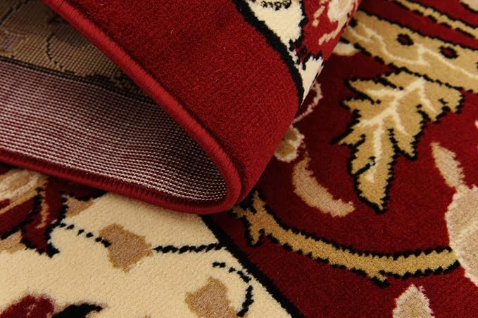 Unique Loom Espahan Collection Area Rug - Cape Cod (8'Square, Red/ Beige)