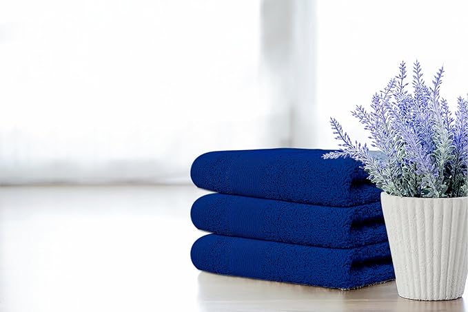 Premium Wash Cloths Pack of 12 (13" x 13") 100% Ring Spun Cotton | Luxury Washcloths | Ultra Soft Face Towels | Highly Absorbent Wash Cloths for face (Royal Blue)