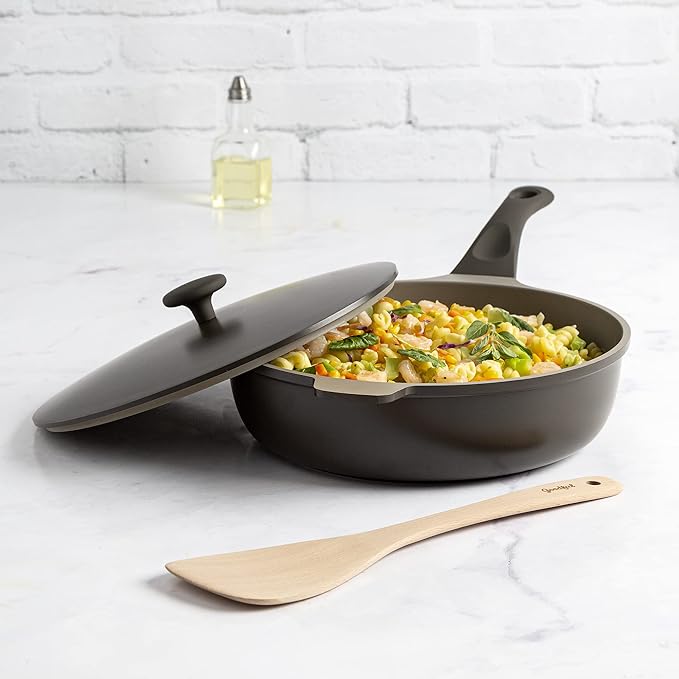 Goodful All-in-One Pan, Multilayer Nonstick, High-Performance Cast Construction, Multipurpose Design Replaces Multiple Pots and Pans, Dishwasher Safe Cookware, 11-Inch, 4.4-Quart Capacity, Graphite