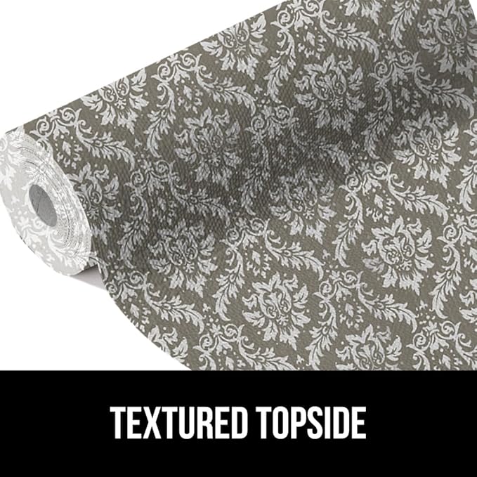 GORILLA GRIP DripGuard Shelf Liner, Non Adhesive Drawer and Kitchen Cabinet Protector, Slip Resistant BPA Free Smooth Surface Plastic Liners for Cabinets, Bathrooms, Closets, 17.5x240 Inch Beige Cream