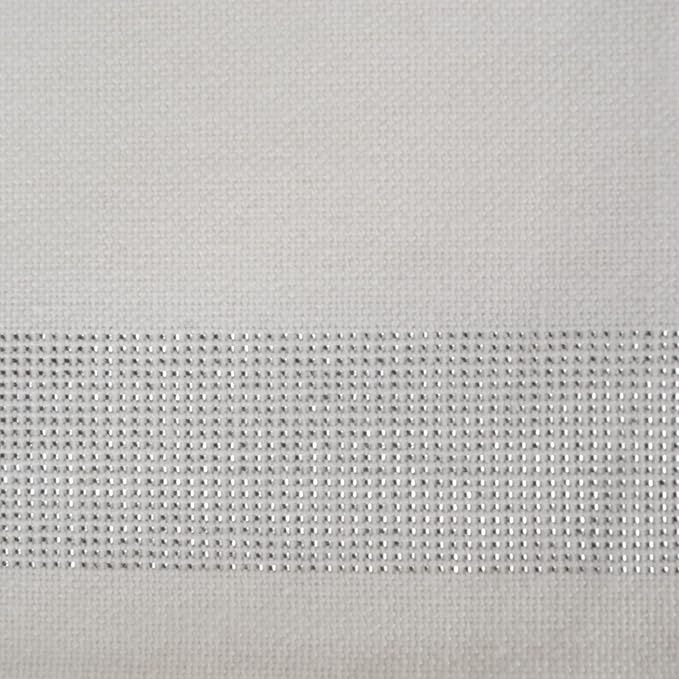 DII Holiday Dining Table Linen Sparkle Metallic Kitchen Décor, Napkin Set, 20x20, Silver Metallic Stripe, 6 Piece