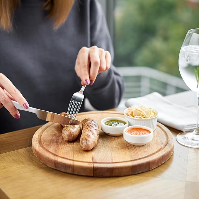 Nuenen 150 Pieces Dinner Knives Set, 8.3 Inches Durable Butter Knife Stainless Steel Serrated Table, Steak Silverware for Home, Restaurant, Kitchen, Dishwasher Safe and Mirror Polished