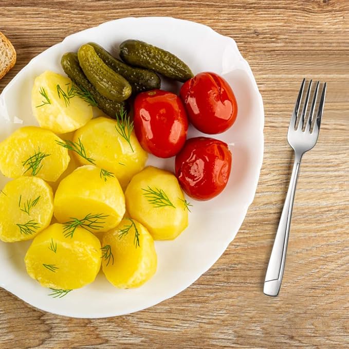 Sandmovie 40 Pieces Stainless Flatware Cutlery Silverware, Service for 8 Persons