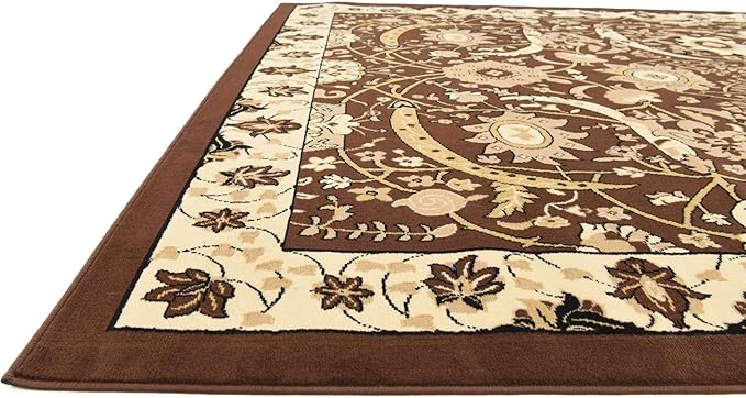 Unique Loom Espahan Collection Area Rug - Cape Cod (7' 10" Square, Brown/ Beige)