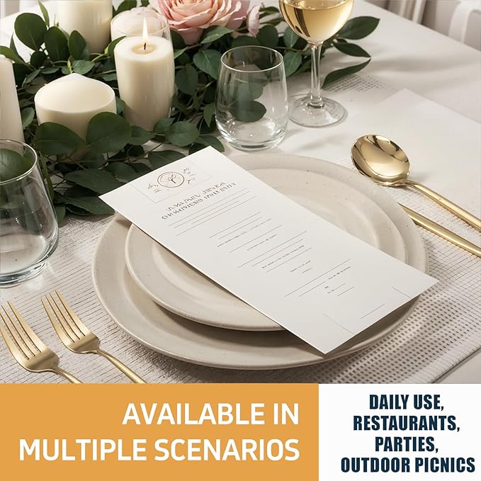 NOCCUR 40-Piece Gold Silverware Set for 8 - Stainless Steel Gold Flatware Set Include Knives, Spoons and Forks for Home/Party/Thanksgiving