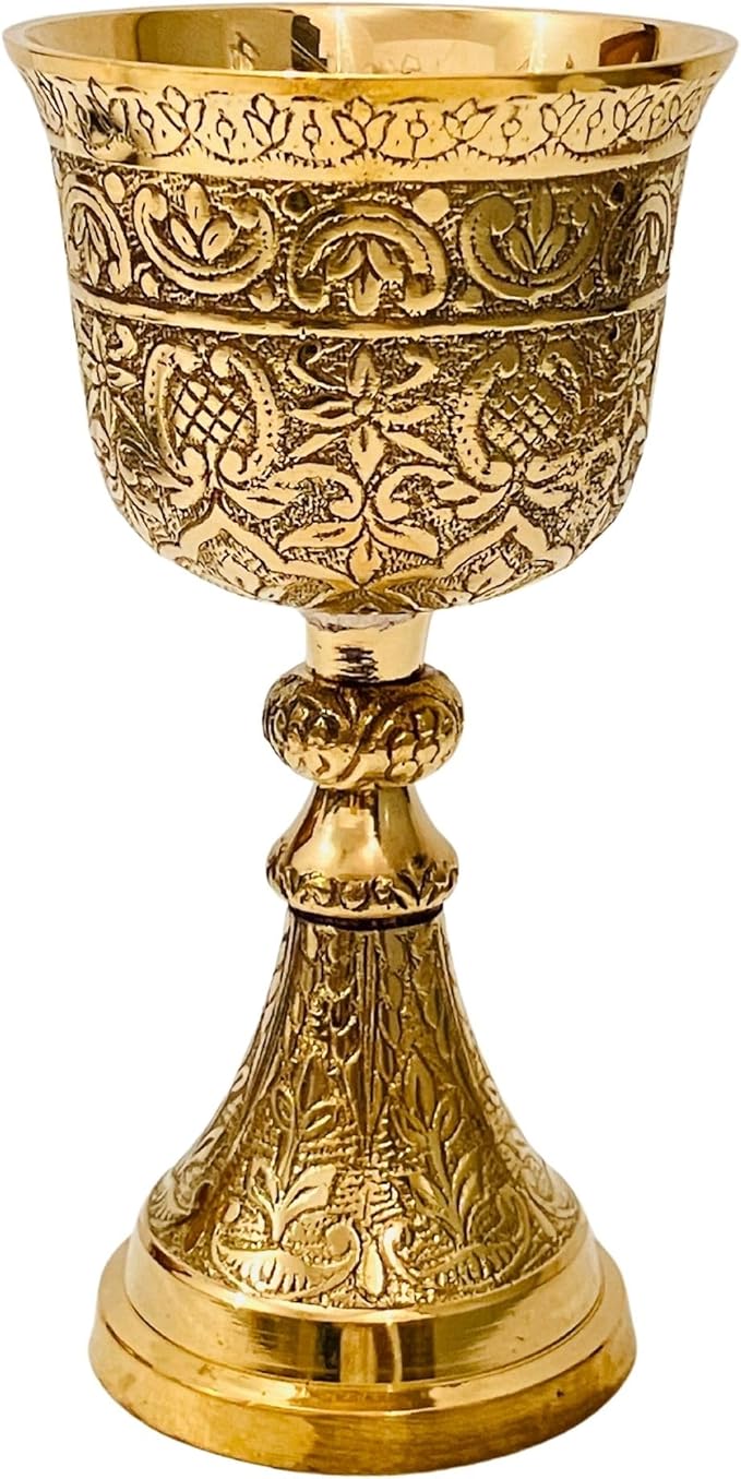 ALADEAN Vintage Chalice Goblet | 1x Royal Wine Cups of King Arthur - Renaissance Medieval Goblet Gifts, Wedding Anniversary Ceremonial Drinkware Pack of 1pc (King Chalice)