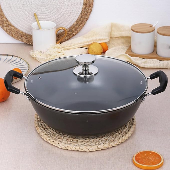 11 Inch Pan Lid for Frying Pan, Skillet, 4mm Clear Tempered Glass, Compatible with Dishwasher and Ovens