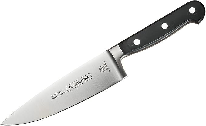 Tramontina Pro Series Forged 6-Inch Chef Knife, Stain-free High-Carbon Steel Kitchen Knives for Cooking