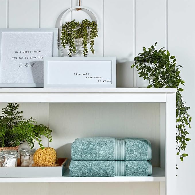 Christy Supreme Hygro 6 Piece Towel Set | Mineral Blue | 100% Luxury Supima Cotton | Ultra Soft | Super Absorbent | 650GSM | 2 Bath Sheets 2 Hand Towels 2 Face Cloths