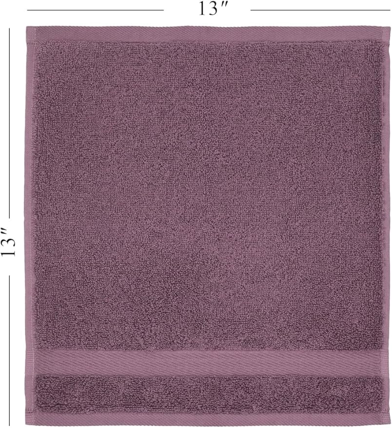 Ozdilek 6-Piece Bath Towel Set, 2 Bath, 2 Hand, 100% Cotton Turkish Towels, 2 Bath Towels (30x60/550 GSM), 2 Hand Towels (16x30/575 GSM), 2 Washcloths (13x13/600 GSM) (Orchid Purple)