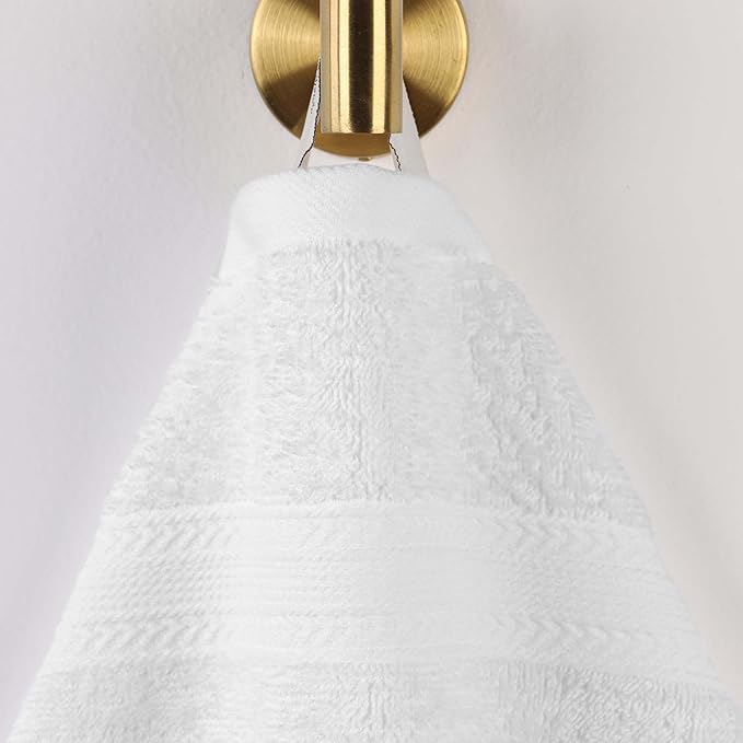 Superior Eco-Friendly Cotton 4-Piece Bath Towel Set, Large Towels for Bath, Shower, Pool, Master and Guest Bathroom, Home Essentials, Quick Drying, Soft Body Towels for Adults and Kids, White