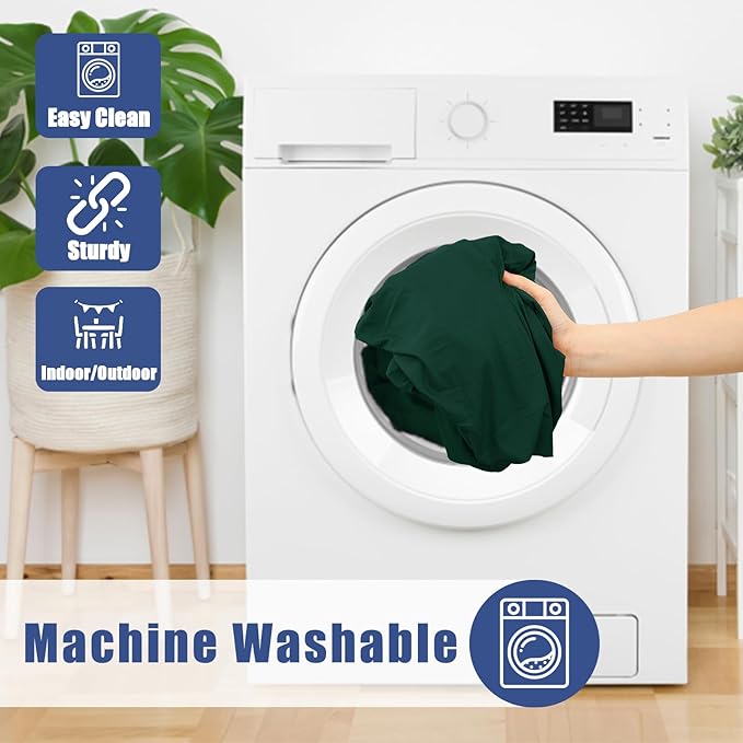 Round Spandex Tablecloth, Elastic Fitted Waterproof Tablecloths for 36"-44" Tables, Stretch Washable Picnic Table Cover for Camping, Dining, Indoor and Outdoor, Hunter Green