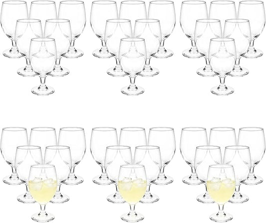 36 Pcs Clear Glasses 13.5 Oz Glass Stemmed Drinks Cup for Dishwasher Wine Juice Milk Beer Cold Beverages