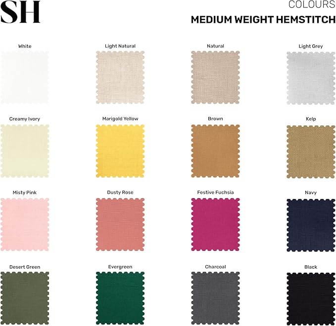 Solino Home Linen Cloth Placemats Set of 4-100% Pure Linen Medium Weight Hemstitch Light Grey Placemats 14 x 19 Inch - Handcrafted and Machine Washable Table Place Mats