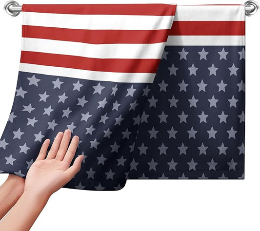 4th of July Patriotic Kitchen Dish Towels American Flag Independence Day Hand Towel Tea Towels Soft Decorative Bathroom Hand Towel for Home Kitchen Decor 14.4 x 28.3 Inch