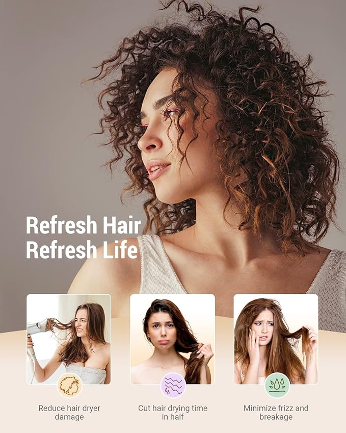 YFONG Large Hair Towel Wrap for Women, Super Absorbent Microfiber Hair Towel for Curly Hair, Fast Drying Hair Turbans with Elastic,Hair Drying Towel Wrap for Hair Care Anti Friz 26.3" X 40" (Brown)