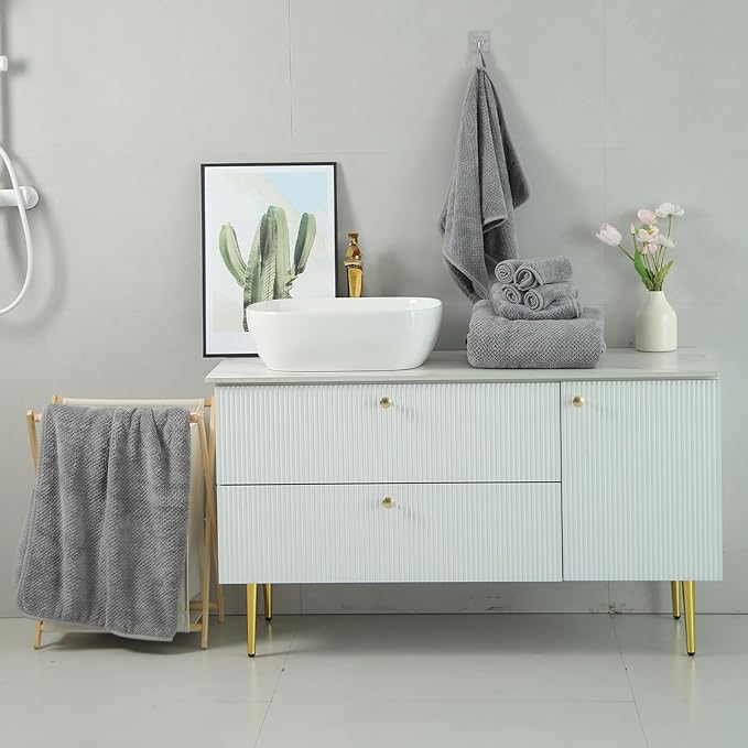 2 Pack 40"x 80" Extra Large Bath Towel Sheet Set, Oversized Bath Sheet Towels for Adults Soft Highly Absorbent Quick Dry Towels Set for Bathroom Hotel Spa Gray