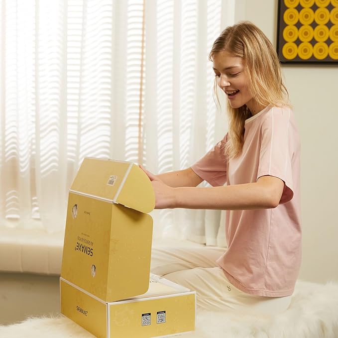 SEMAXE Bath Towel Set, 100% Cotton Bathroom Towels with Hanging Loops, Soft & Absorbent, 8 Piece Towel Set Include 2 Bath Towels, 2 Hand Towels, 4 Washcloths, Yellow & Grey