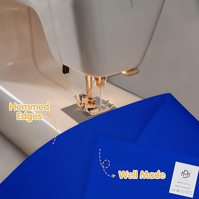 BRILLMAX 6 Pack Royal Blue Tablecloths for 6 Foot Rectangle Tables 90 x 132 Inch - 6ft Rectangular Bulk Linen Polyester Fabric Washable Cloth Cover for Wedding Reception Banquet Birthday Party