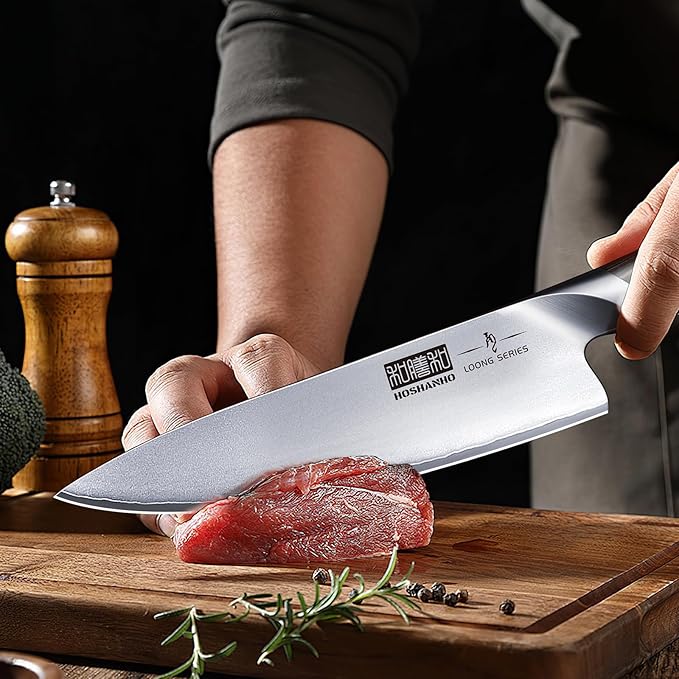 HOSHANHO 5 Pieces Knife Set, Japanese High Carbon Stainless Steel Kitchen Knife Sets, Professional Ultra Sharp Chef Knives Set with Ergonomic Pakkawood Handle