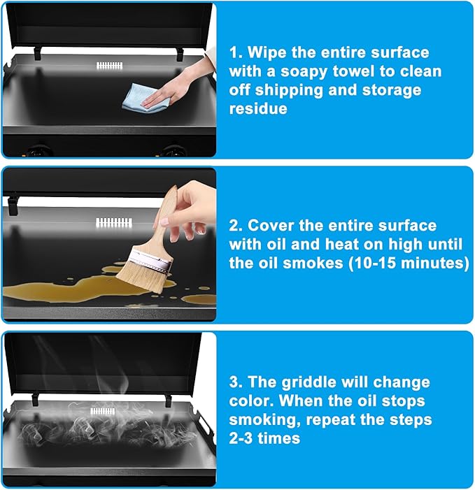 Flat Top Griddle Insert for Blackstone 36 Inch Griddle Powder Coated Steel Cooking Plate with Rear Grease System for Blackstone 1565 1554 1560 1803 1818 1825 1836