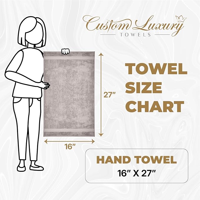 Monogrammed Hand Towels for Bathroom | Luxury Turkish Cotton | Embroidered in USA | Set of 2 | Choose Set Color and Monogram Color | A - Z | Modern Font