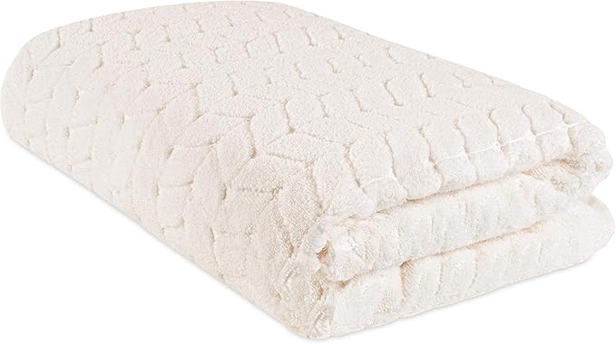 BAGNO MILANO Turkish Cotton Ultra-Soft Plush Absorbent Quick Dry Bathroom Towel Set, Made in Turkey (Cream, Bath Sheet)