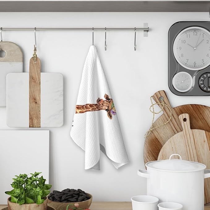 Giraffe Decor Gifts Towels - Giraffes Bathroom Decor Hand Towels, Giraffe Gifts for Women, I Just Freaking Love Kitchen Towel,Giraffes Decorative for Room Bathroom