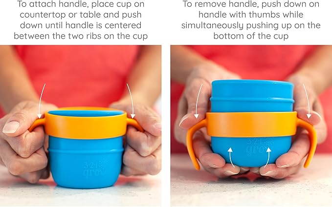 Easy Learn Drink and Snack Set – Baby + Toddler Silicone Learning Cup & Snack Set, Training Cup for Straw and Open Cup Independence – Dishwasher Safe (Plum)