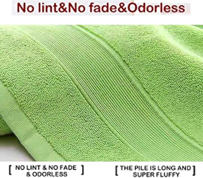 Lchkrep Bathroom Hand Towels (14x30 inch), Home Soft Cotton Super Soft Highly Absorbent Hand Towels for Bath, Hand, Face, Gym and Spa (Green-2PACK)