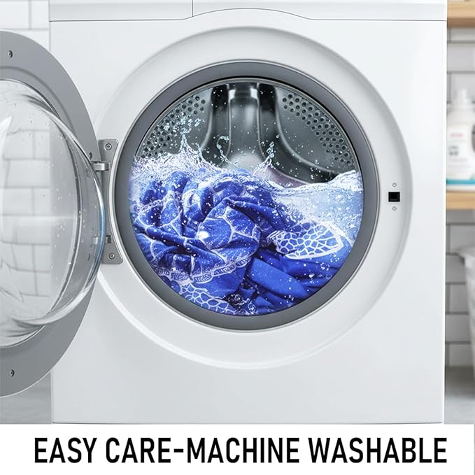 Oversized Turkish Beach Towel Blanket Cotton Giant XL Sandproof Towels Huge Linen XXL Extra Large Big Throw Quilt Blankets for Adults Blue Turtle