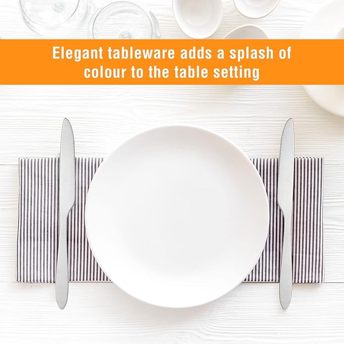 Nuenen 100 Pieces Dinner Knives Set, 8.3 Inches Durable Butter Knife Stainless Steel Serrated Table, Steak Silverware for Home, Restaurant, Kitchen, Dishwasher Safe and Mirror Polished