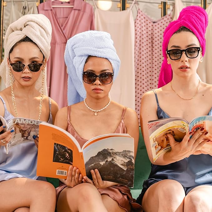 COZYART Hot Pink Bath Towel Set, Turkish Cotton Hotel Large Towel Bulk for Bathroom, Thick Bathroom Sets of 6 with 2 Bath Towels, 2 Hand Towels, 2 Washcloths, 650 GSM