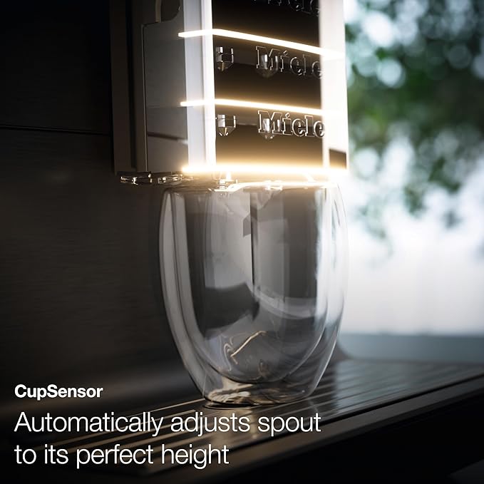 Miele CM 7750 CoffeeSelect Automatic Coffee Machine - OneTouch for Two, AromaticSystem, 10 individual profiles, DoubleShot, CupSensor, WiFi-compatible, automatic descaling, in Obsidian Black