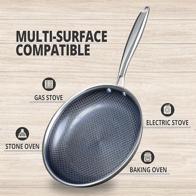 THE COOK'S COMPANY Non-Stick Frying Pan - Premium Skillet for Everyday Cooking, Nonstick Pan for Easy Cleanup, Durable Pan for Versatile Cooking Needs (Size: 11inch)