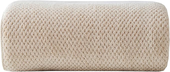 40x80 Inches Bath Sheets Towels for Adults Oversized Bath Towels Extra Large Luxury Super Soft Absorbent Quick Dry Microfiber (Beige, 1PCS)