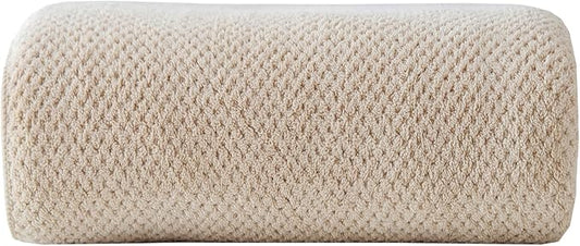 40x80 Inches Bath Sheets Towels for Adults Oversized Bath Towels Extra Large Luxury Super Soft Absorbent Quick Dry Microfiber (Beige, 1PCS)
