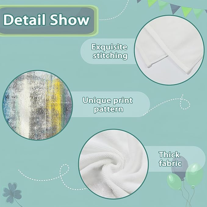 Hand Towel Set of 2,Teal and Yellow Abstract Art Painting Decorative Bathroom Towels Soft Face Washcloths Fingertip Towels for Kitchen Gym Hotel Spa 28 x 14 Inch