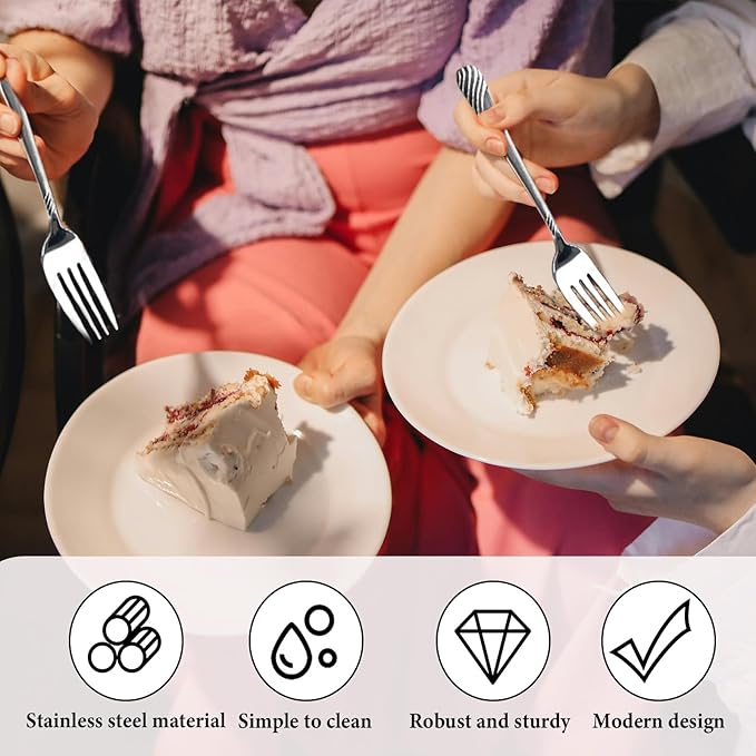 300 Pieces Dinner Forks, 6.9 Inches, Stainless Steel, Silverware Table Forks Set, Salad & Dessert Forks, Dishwasher Safe