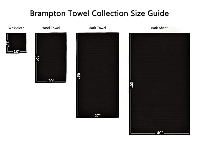 Classic Turkish Towels CTT Luxury 6 Piece Towel Set, 100% Turkish Cotton, Quick Drying, Highly Absorbent & Comfy, Includes 2 Bath Towels, 2 Hand Towels & 2 Washcloths | (Black)