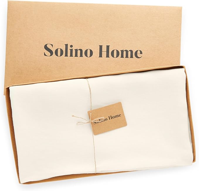 Solino Home Linen Round Tablecloth 70 Inch - 100% Pure Linen Ivory Round Tablecloth - Machine Washable Table Cloth for Holiday, New Year - Sonoma