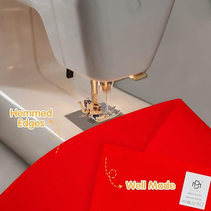 BRILLMAX 8 Pack Red Tablecloths 70 x 120 Inch for 6ft or 8ft Rectangle Tables - Rectangular Bulk Linen Polyester Fabric Washable Cloth Cover for Wedding Reception Banquet Birthday Party