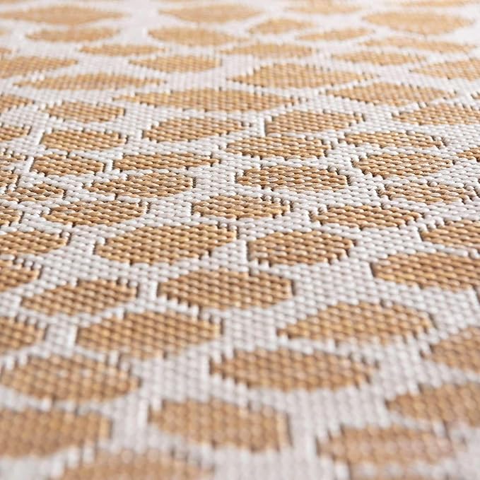 Unique Loom Jill Zarin Outdoor Collection Area Rug - Cape Town (7' 10'' Square, Dark Beige/ Ivory)