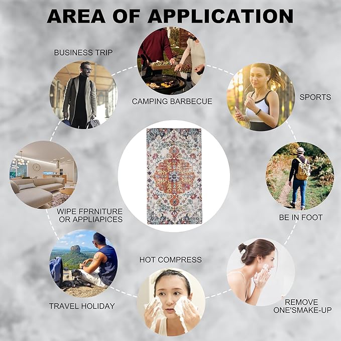 Hand Towels Set of 2 Turkish Carpet Towels for Bathroom Soft Absorbent Decorative Hand Bath Towels Dish Towels for Kitchen Sports Gym Yoga Home Decor 14 x 28 in