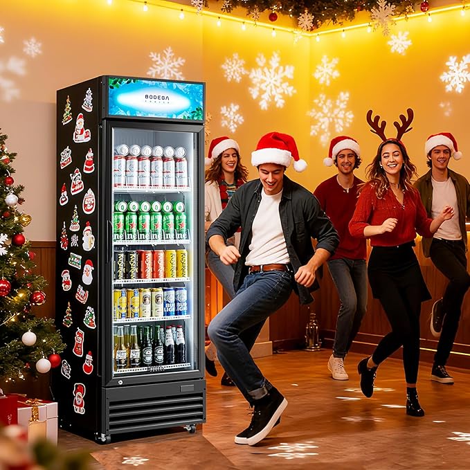 BODEGACOOLER Commercial Beverage Refrigerator, Commercial Merchandiser Refrigerator with Soft LED Light, Adjustable Shelves, Display Cooler with 192 cans & 120 bottles, For kitchen/Office/Home/Garage