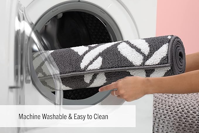 Nautica – Runner Rug | Indoor Runners for Hallways and Entry Rugs| Non-Slip and Non-Skid Entry and Kitchen Door Mat| Machine Washable Entryway Carpet Rugs | 26” x 72” | Chain Dark Grey